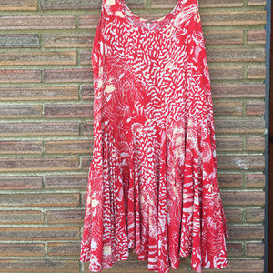 Free People Dress - Trapeze Red & White Floral siz